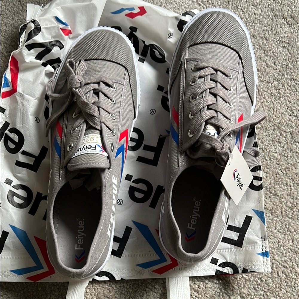 Feiyue Gray Canvas Sneakers for Men